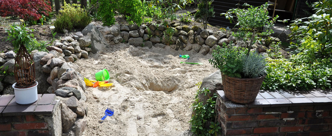 Garten mit Teich bei Pfeffers